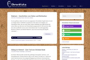 Ohrenblicke-Website im neuen Design